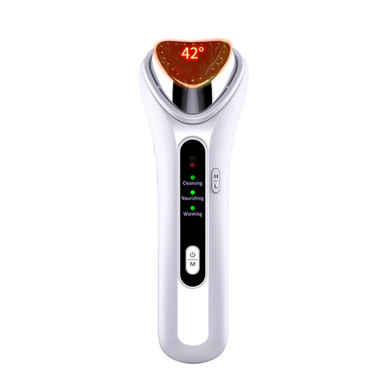 Cold Heat Ultrasonic Multifunctional Portable High Frequency Vibration Ion Beauty Device Anti-Wrinkle Whiten Ionic Face Massager - SHOPPING YARD