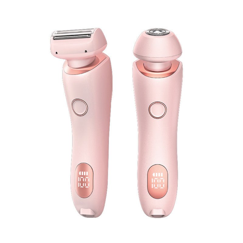 2 In 1 Hair Removal Epilator USB Rechargeable Trimmer Women Body Razor Face Leg Armpit Bikini Hand Pubic Shaver Hair Remover - SHOPPING YARD