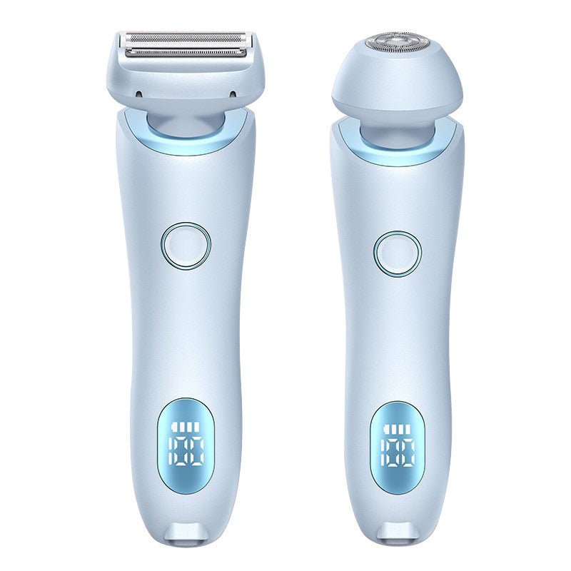 2 In 1 Hair Removal Epilator USB Rechargeable Trimmer Women Body Razor Face Leg Armpit Bikini Hand Pubic Shaver Hair Remover - SHOPPING YARD