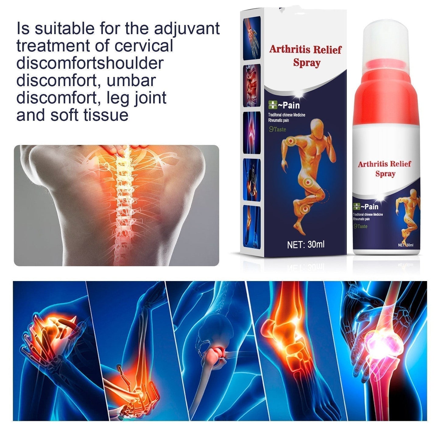 Lumbar Leg Joint Discomfort Relief Spray Joint Cold Compress Lotion - SHOPPING YARD