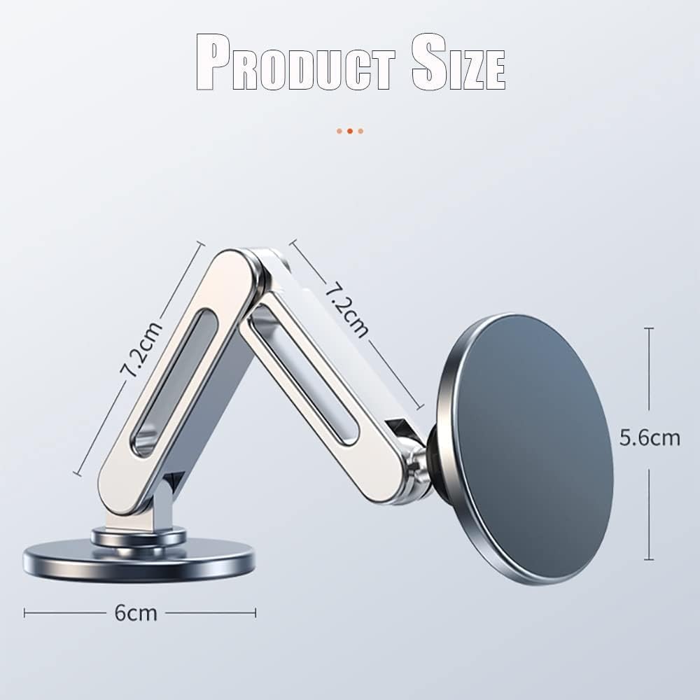360° Magnetic Car Phone Holder – Rotating Metal Aluminum Alloy Mount