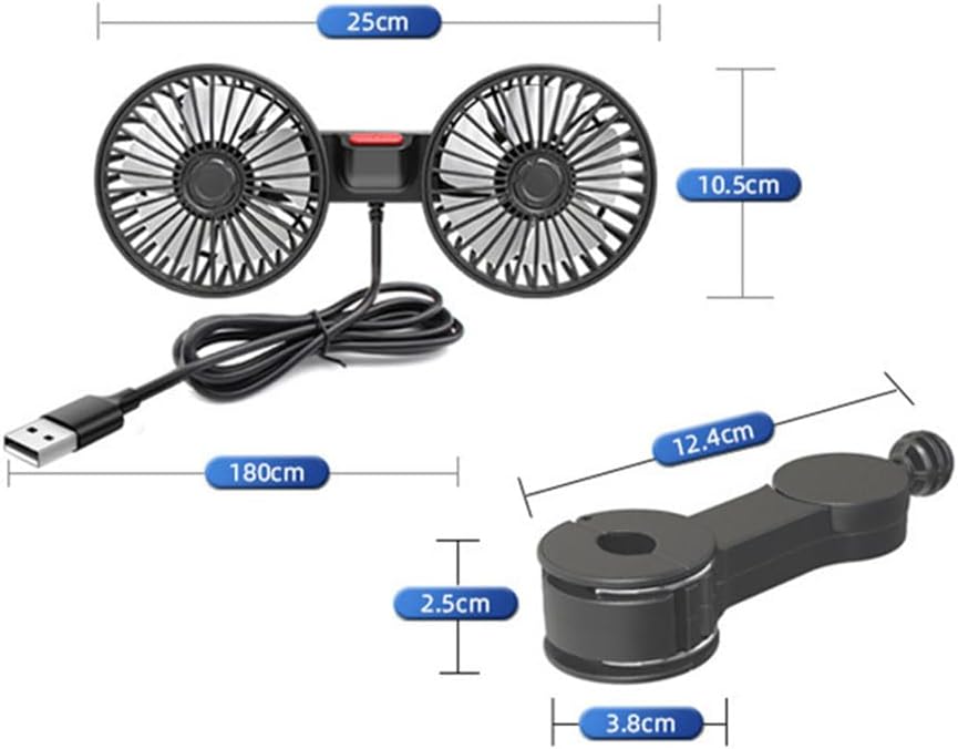 12V24V Car Rear Electric Fan Multifunctional Adjustment Of Large Wind