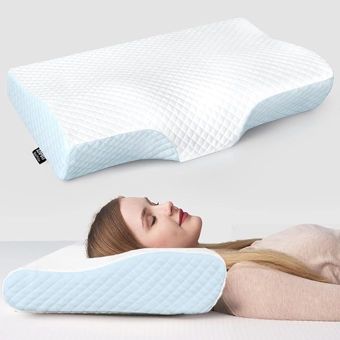 Neck Pillow Slow Rebound Memory Cotton Pillow Cervical Partition Memory Pillow for Anti-snoring - SHOPPING YARD