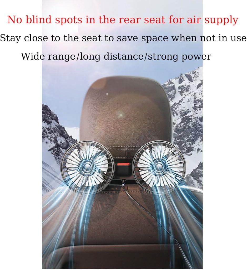 12V24V Car Rear Electric Fan Multifunctional Adjustment Of Large Wind