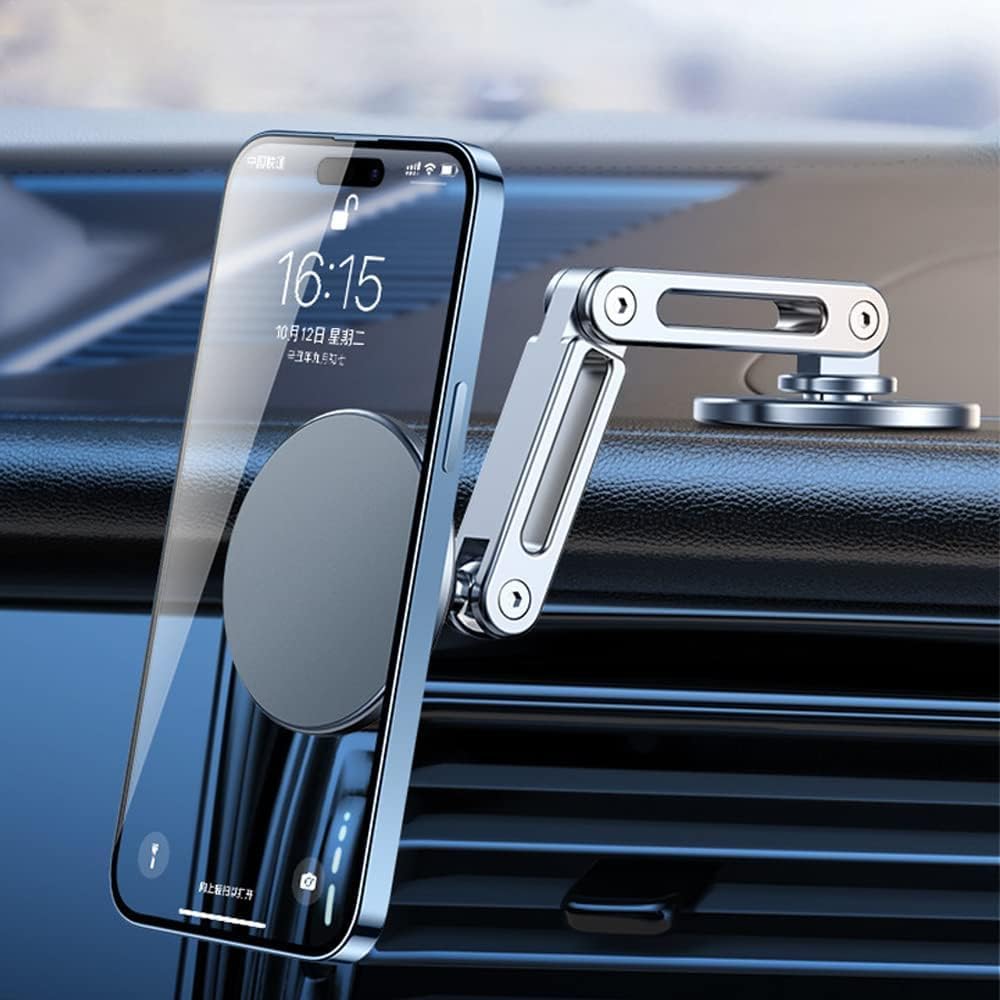 360° Magnetic Car Phone Holder – Rotating Metal Aluminum Alloy Mount