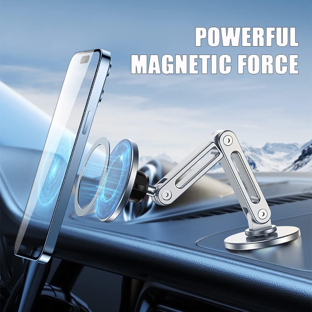 360° Magnetic Car Phone Holder – Rotating Metal Aluminum Alloy Mount