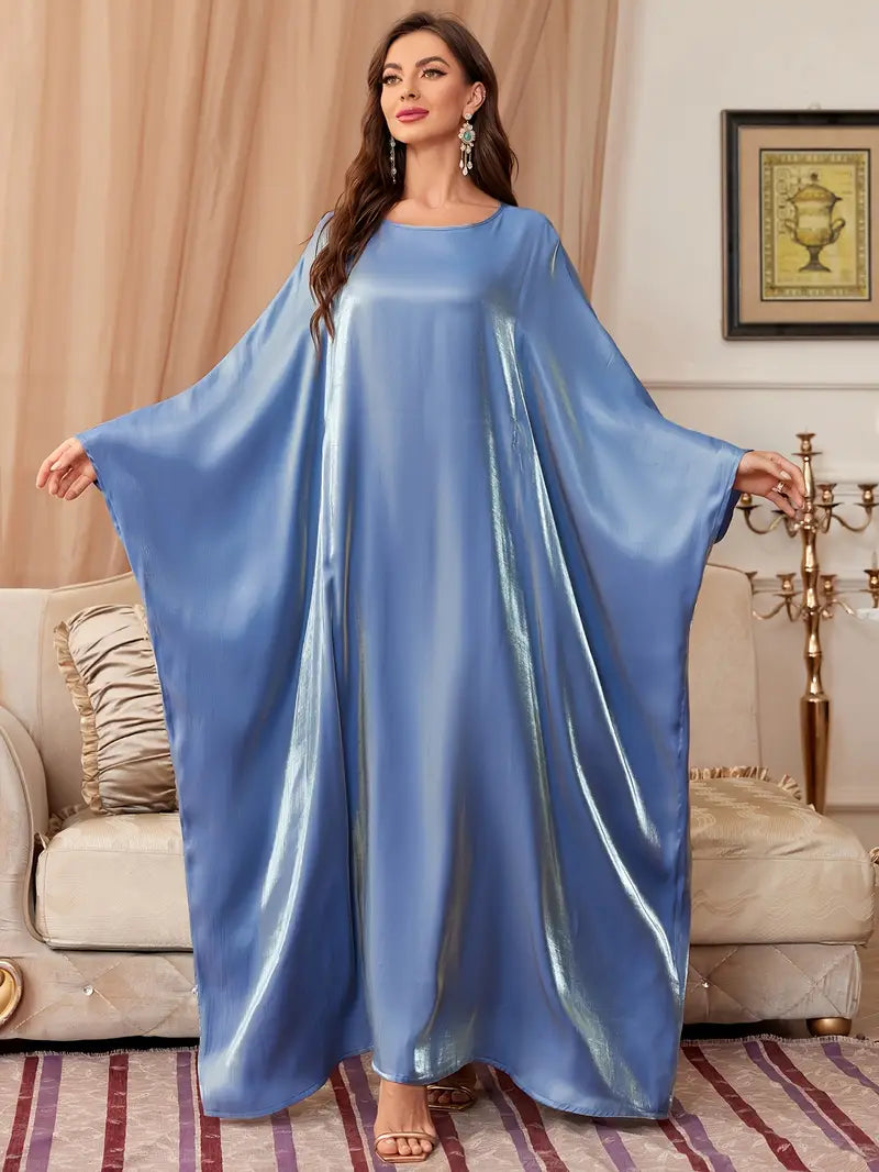 Women's Batwing Sleeve Tie-Back Kaftan Dress