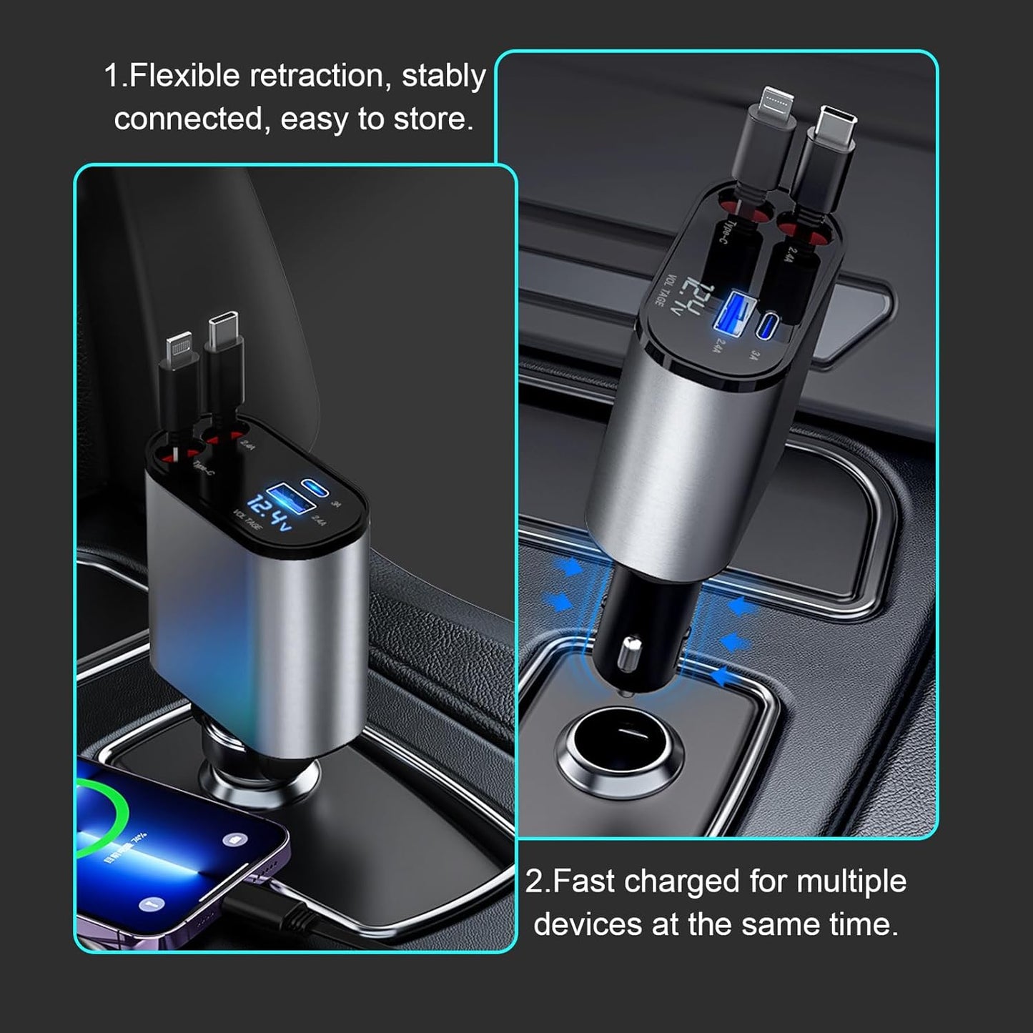 4 in 1 Retractable Charger