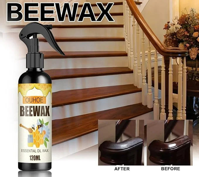 A Fresh deal Beewax spray (120ml) + Beewax 85g(wax) + sponge Beeswax Furniture Polish and Cleaner