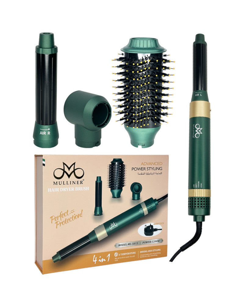 Hair Dryer Brush Detachable 5-in-1 Styling & Drying System, Quick Drying, Curl Smoothing & Styling, Automatic Curls - SHOPPING YARD