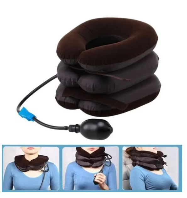 Inflatable Neck Cervical Vertebra Traction Soft Neck Tractor Pillow Relieve Headache Head Back Shoulder Neck Pain - SHOPPING YARD