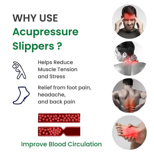 Sugar Patients Acupressure Slippers Foot Therapy Massager