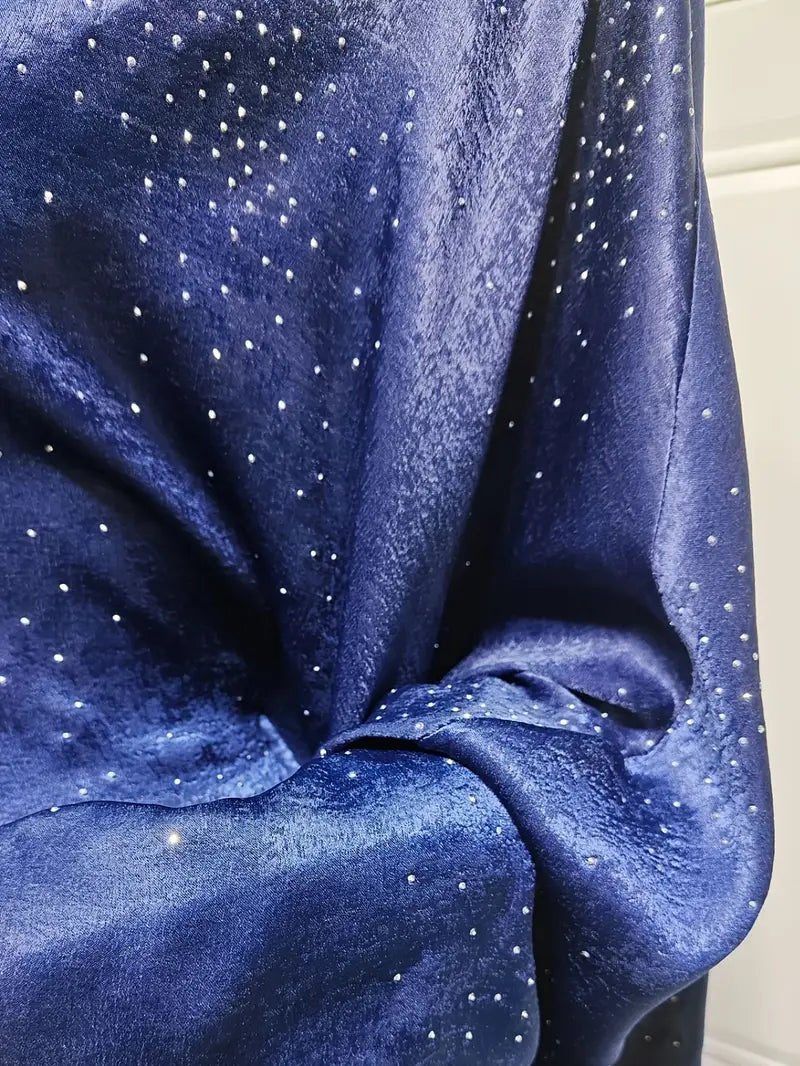Elegant Burgundy Abaya Dress with Sequins