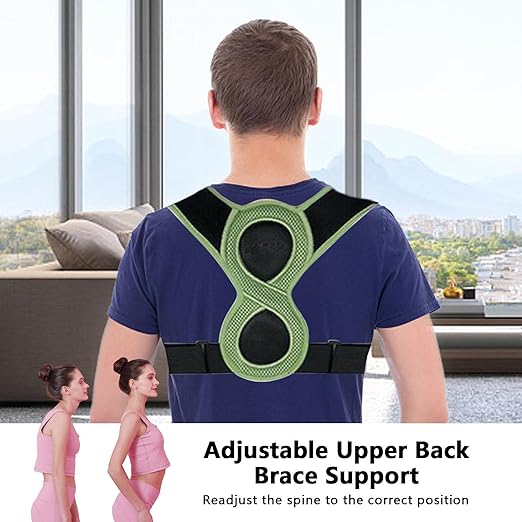 Shaped Posture Corrector for Kids Adults Adjustable Upper Back Brace Support - SHOPPING YARD