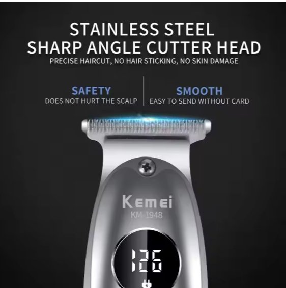 Kemei 1948 Electric Barber Full Metal Housing Hair Trimmer for Men - SHOPPING YARD