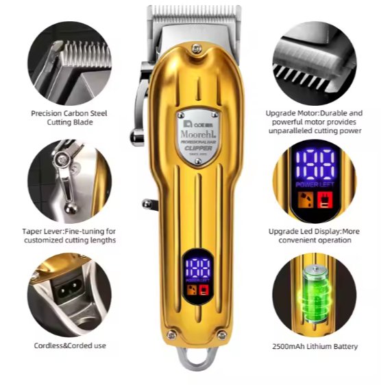 Electric Fader Razor - Professional Cordless Hair & Beard Grooming Tool - SHOPPING YARD