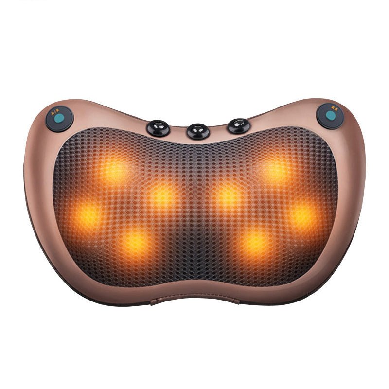 Head Massager Car Home Cervical Shiatsu Massage Neck Back Waist Body Electric Multifunctional Massage Pillow Cushion - SHOPPING YARD