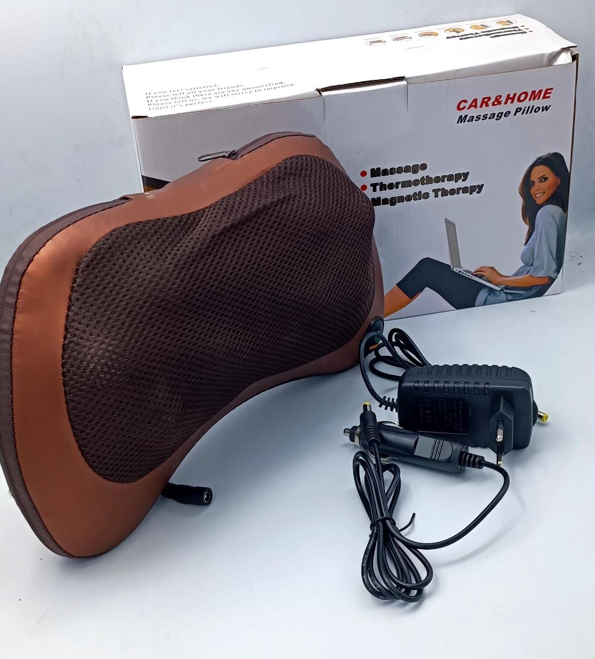 Head Massager Car Home Cervical Shiatsu Massage Neck Back Waist Body Electric Multifunctional Massage Pillow Cushion - SHOPPING YARD