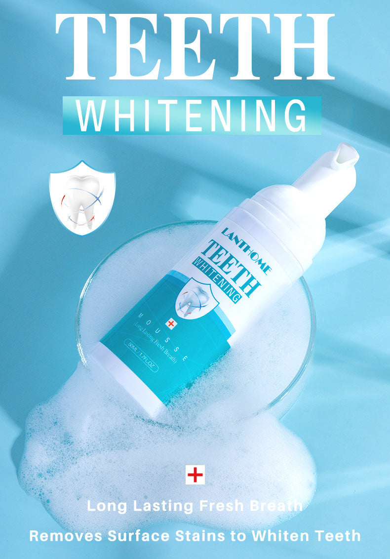 Teeth Whitening Toothpaste Foam Baking Soda Toothpaste Mousse Stains Removal - SHOPPING YARD