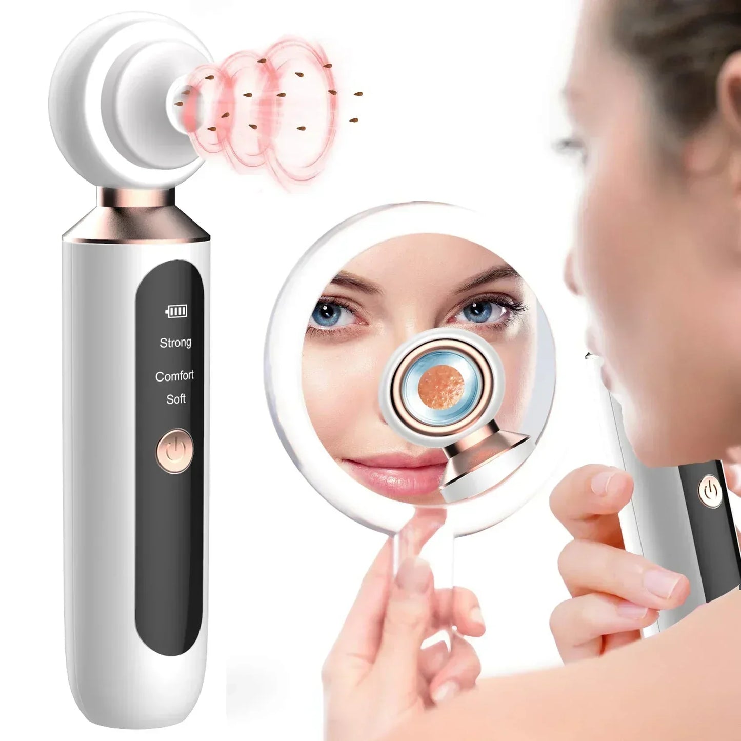 Magnifying Visible Blackhead Remover Visual Blackhead Remover Extractor Tool Set Portable Vacuum Blackhead Removal - SHOPPING YARD