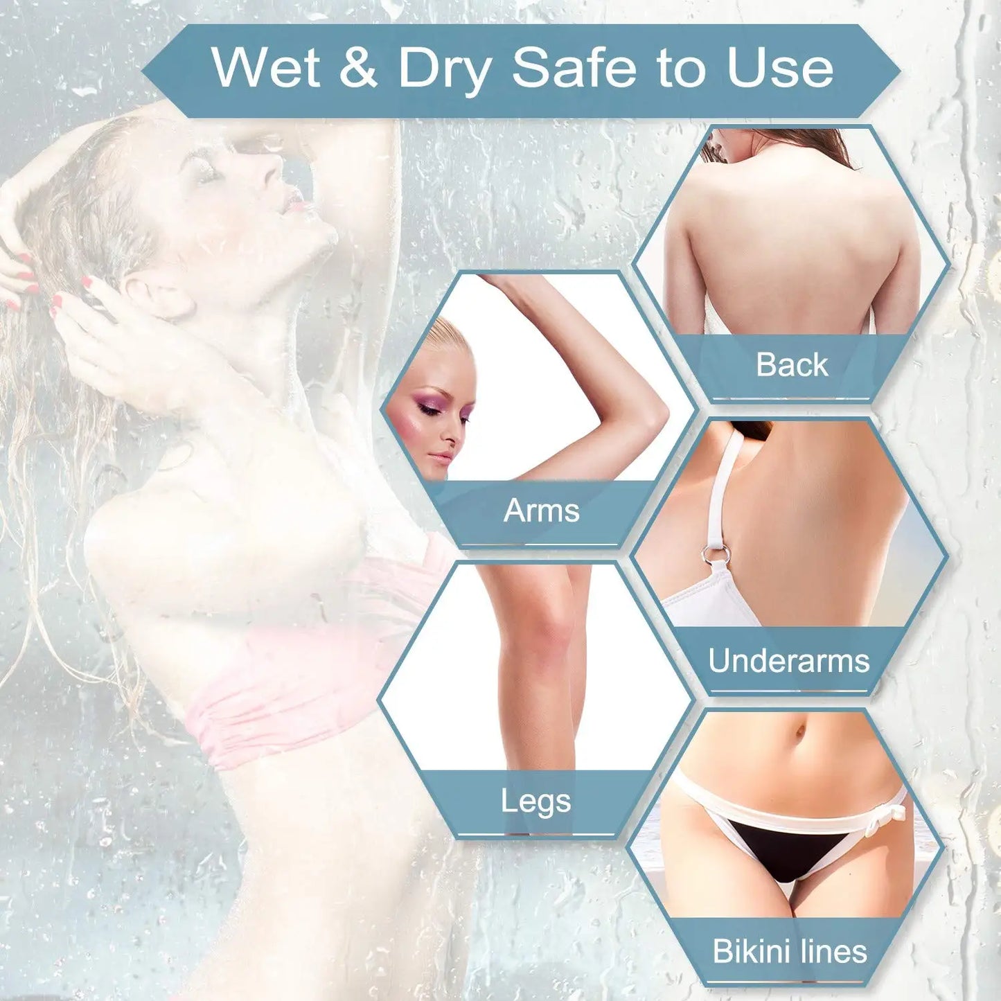 Electric Razor for Women Bikini Trimmer Body Hair Removal for Legs and Underarms Washable Depilador Epilator Tools - SHOPPING YARD