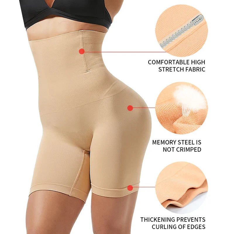 Shapewear for Women High Waist Trainer Panties Slimming Sheath Tummy Control Hip Butt Lifter Shorts Ladies Mid Thigh Body Shaper - SHOPPING YARD