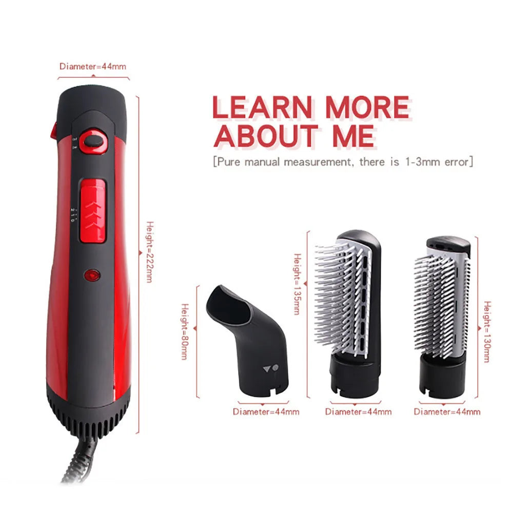 Electric Hair Dryer Comb Straightener 2 Speed Blower Hot Air Brush Anti-ironing 3 in1 Salon Multi-function Curler Styling Tools - SHOPPING YARD