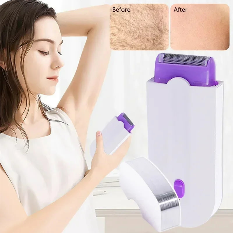 Women's Portable Mini Electric Hair Removal Device USB Charging Non Skin Damaging Intelligent Hair Removal Device - SHOPPING YARD
