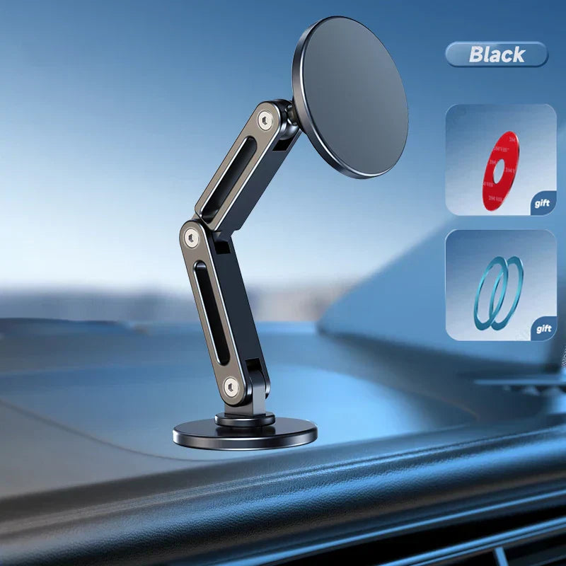 360° Magnetic Car Phone Holder – Rotating Metal Aluminum Alloy Mount