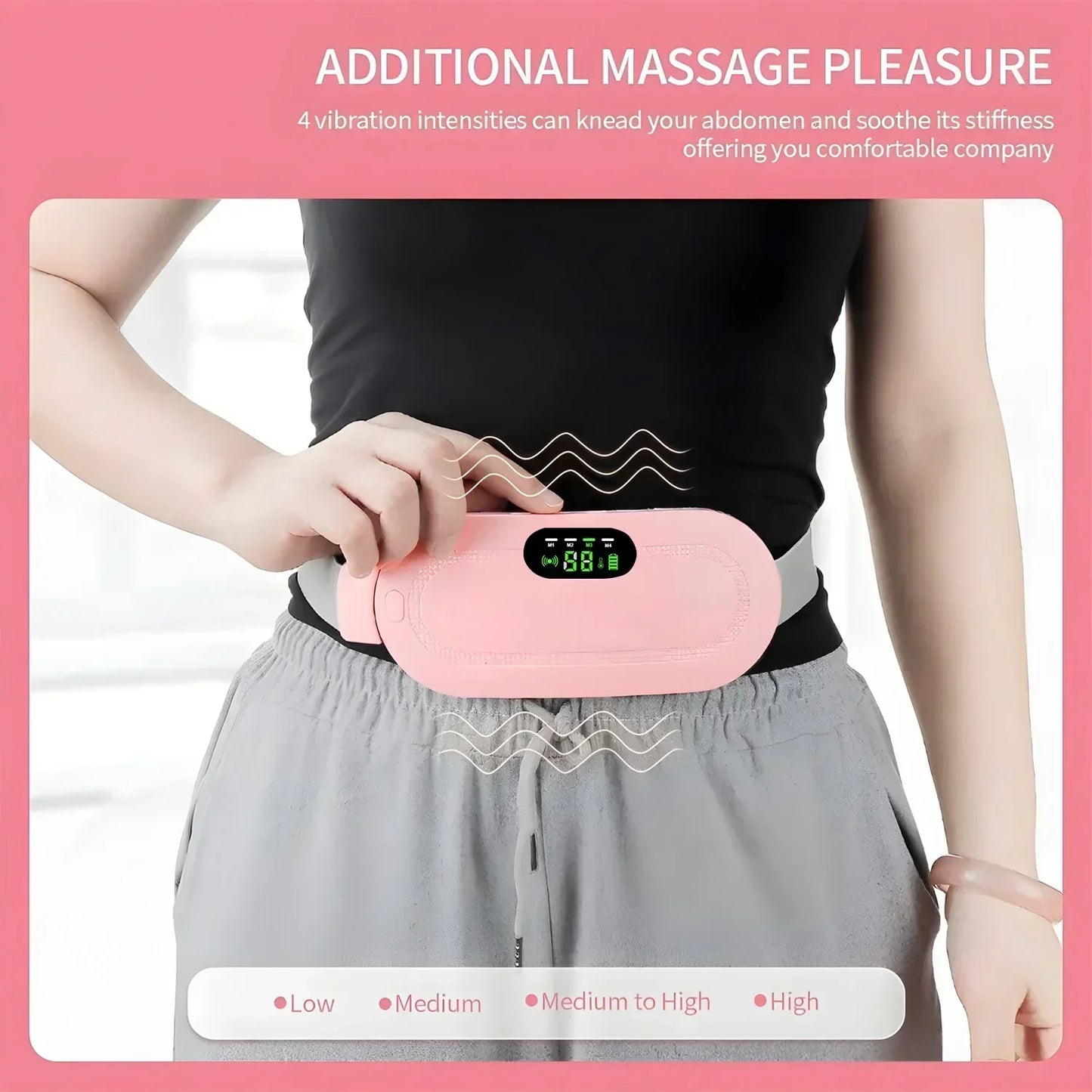 Portable Heating Pad Menstrual Heating Massager Belt Abdominal Belt Period Relief Thermal Massager Belly Warm Palace Belt - SHOPPING YARD