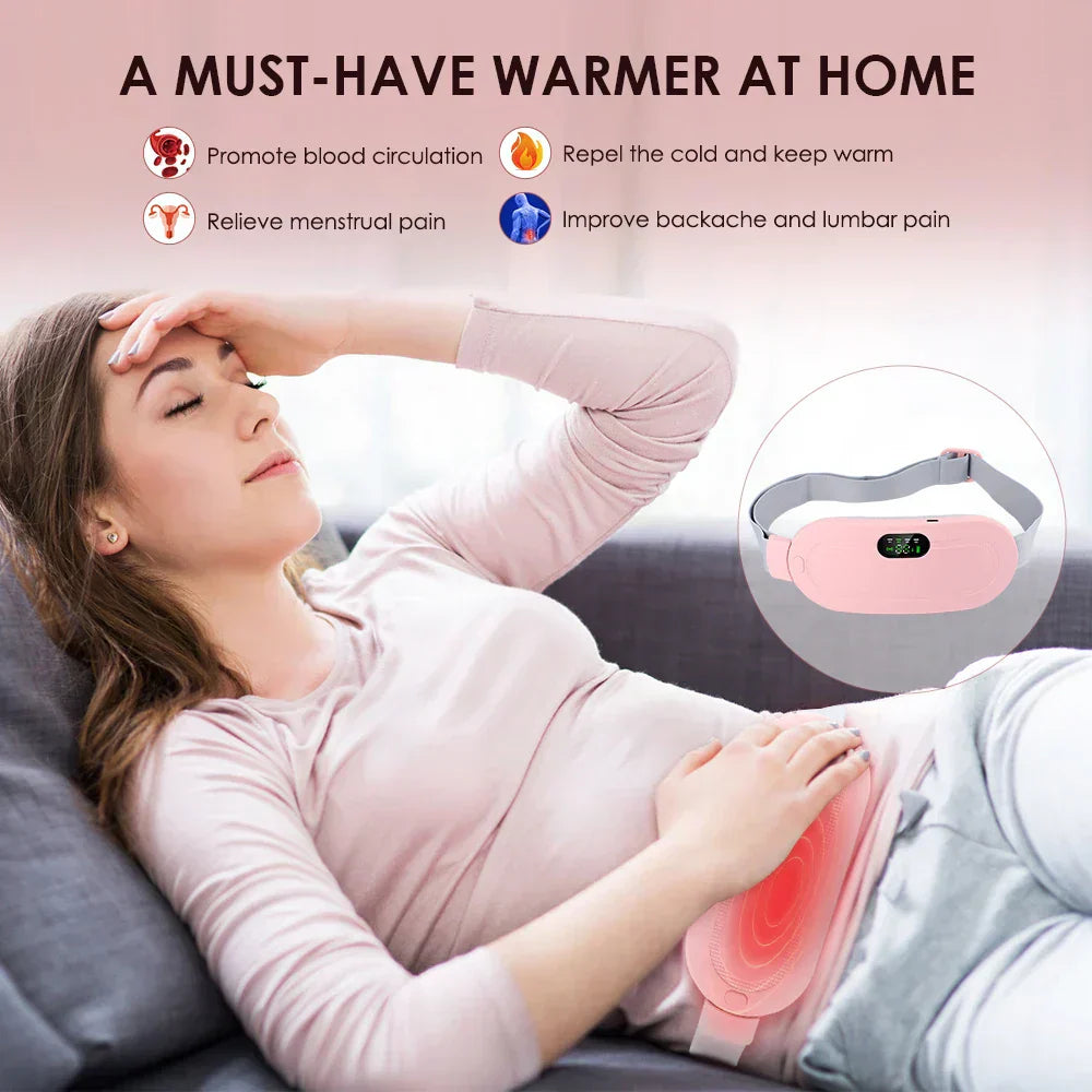 Portable Heating Pad Menstrual Heating Massager Belt Abdominal Belt Period Relief Thermal Massager Belly Warm Palace Belt - SHOPPING YARD