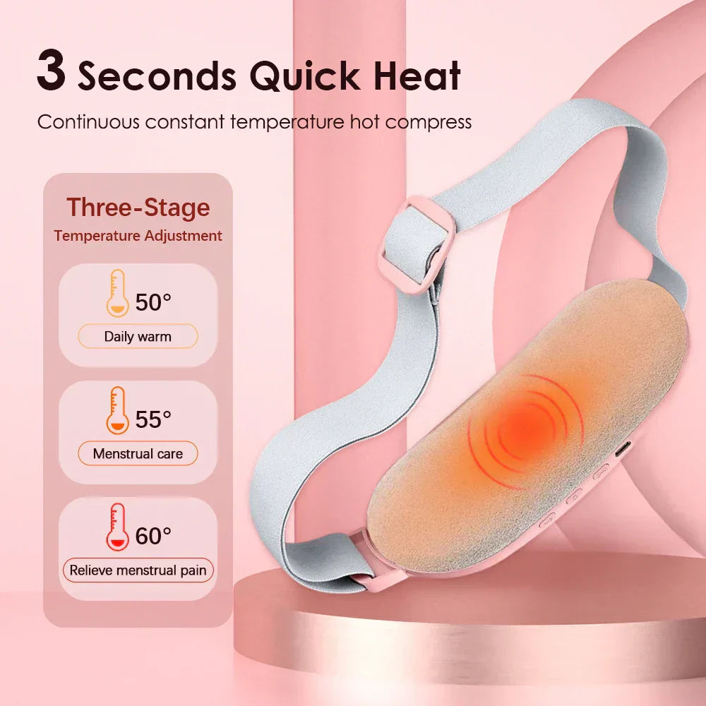 Portable Heating Pad Menstrual Heating Massager Belt Abdominal Belt Period Relief Thermal Massager Belly Warm Palace Belt - SHOPPING YARD
