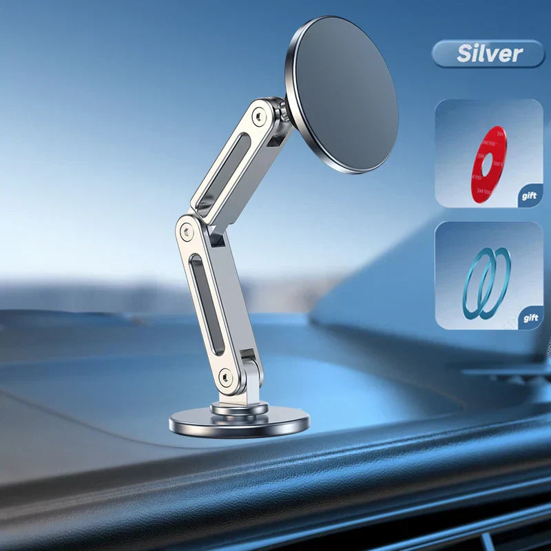 360° Magnetic Car Phone Holder – Rotating Metal Aluminum Alloy Mount
