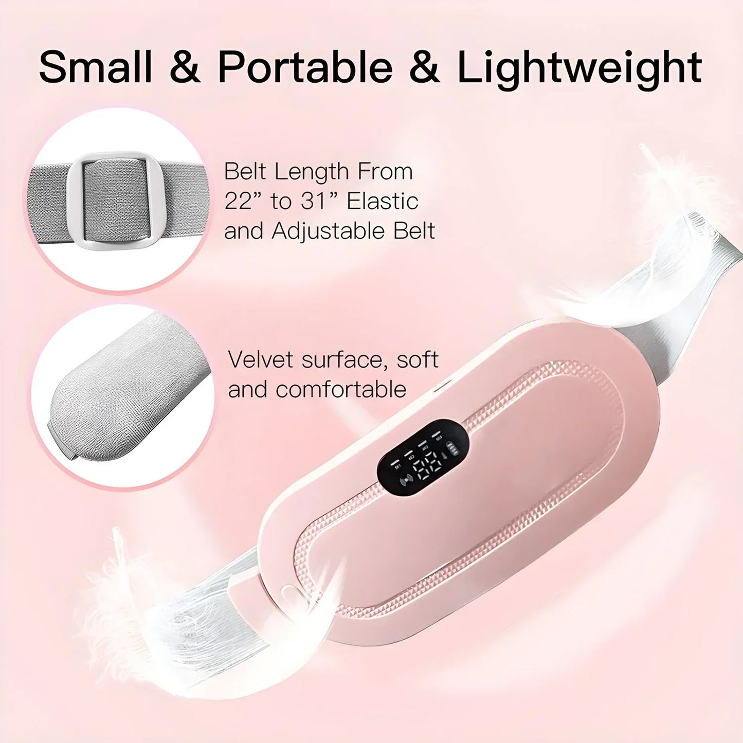 Portable Heating Pad Menstrual Heating Massager Belt Abdominal Belt Period Relief Thermal Massager Belly Warm Palace Belt - SHOPPING YARD