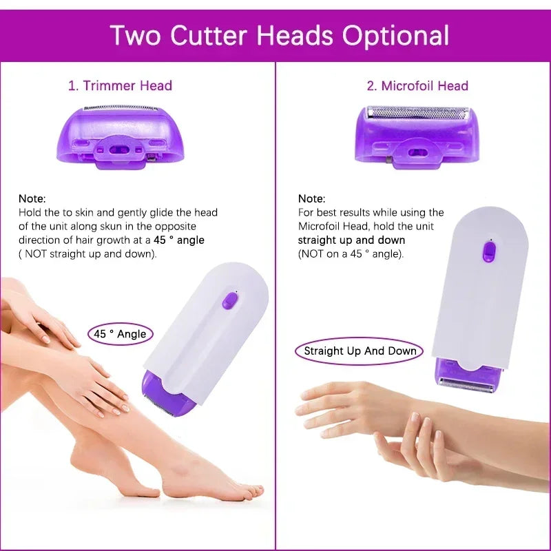 Women's Portable Mini Electric Hair Removal Device USB Charging Non Skin Damaging Intelligent Hair Removal Device - SHOPPING YARD