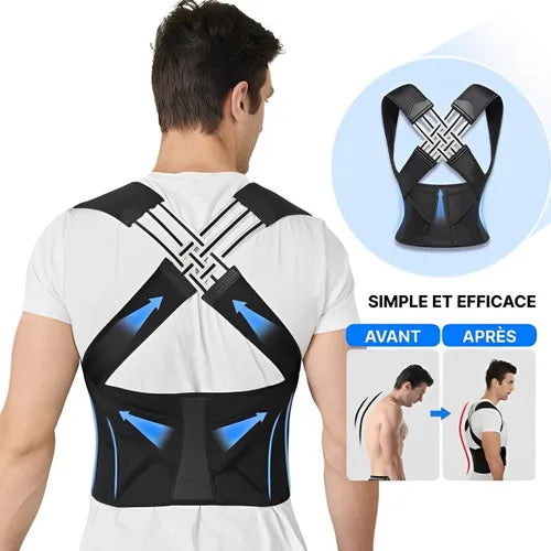 Adjustable Back Posture Corrector Belt for Man Woman Back Brace Shoulder Straightener Back Support Upper and Lower Pain Relief - SHOPPING YARD