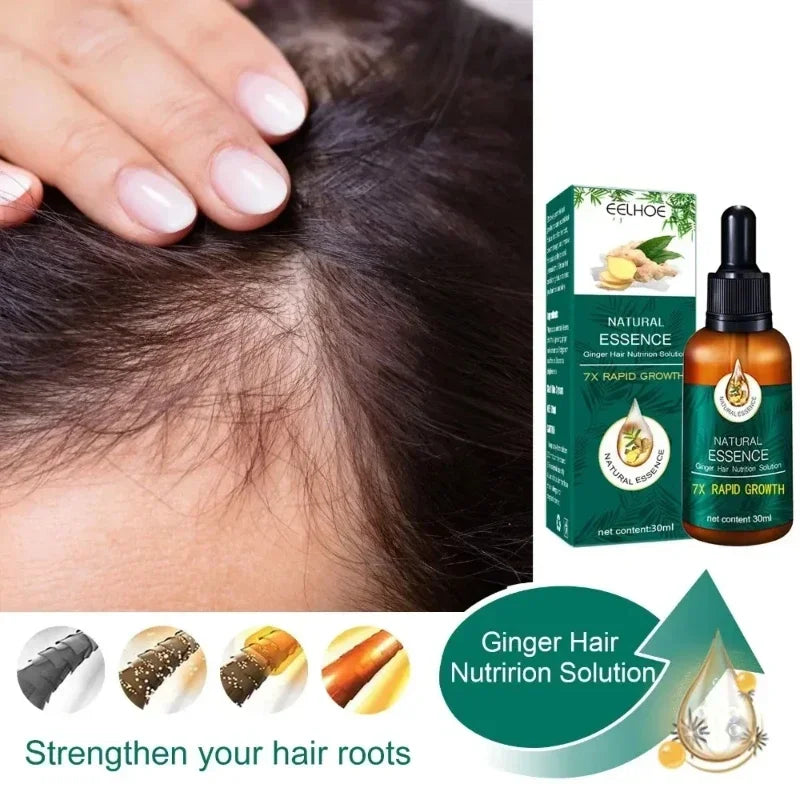 Hair Fast Growth Hair Care Essential Oil Natural Ginger Hairs Regrowth Products Serum - SHOPPING YARD