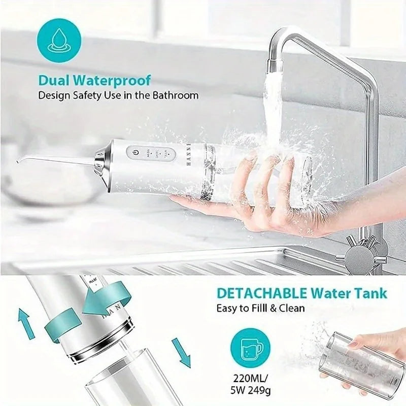Professional Cordless Oral Irrigator – Portable and Retractable Water Flosser