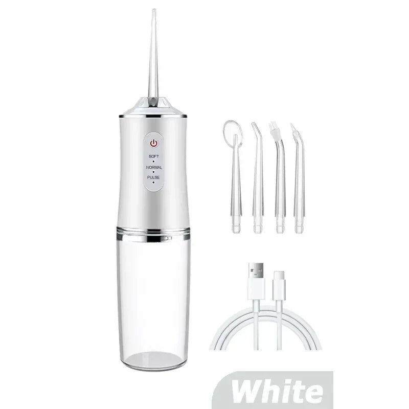 Professional Cordless Oral Irrigator – Portable and Retractable Water Flosser