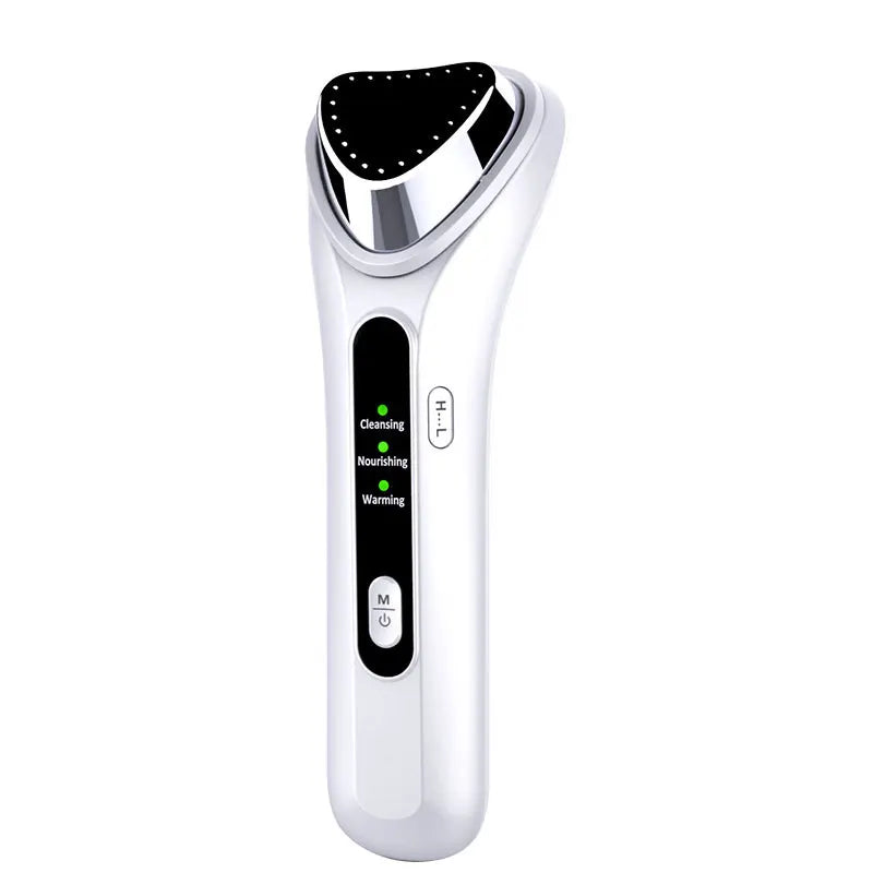 Cold Heat Ultrasonic Multifunctional Portable High Frequency Vibration Ion Beauty Device Anti-Wrinkle Whiten Ionic Face Massager - SHOPPING YARD