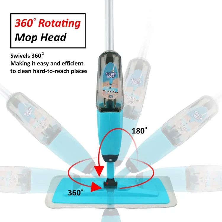 360 Rotating Water Spray Mop For Floor Cleaning Wet And Dry Spray