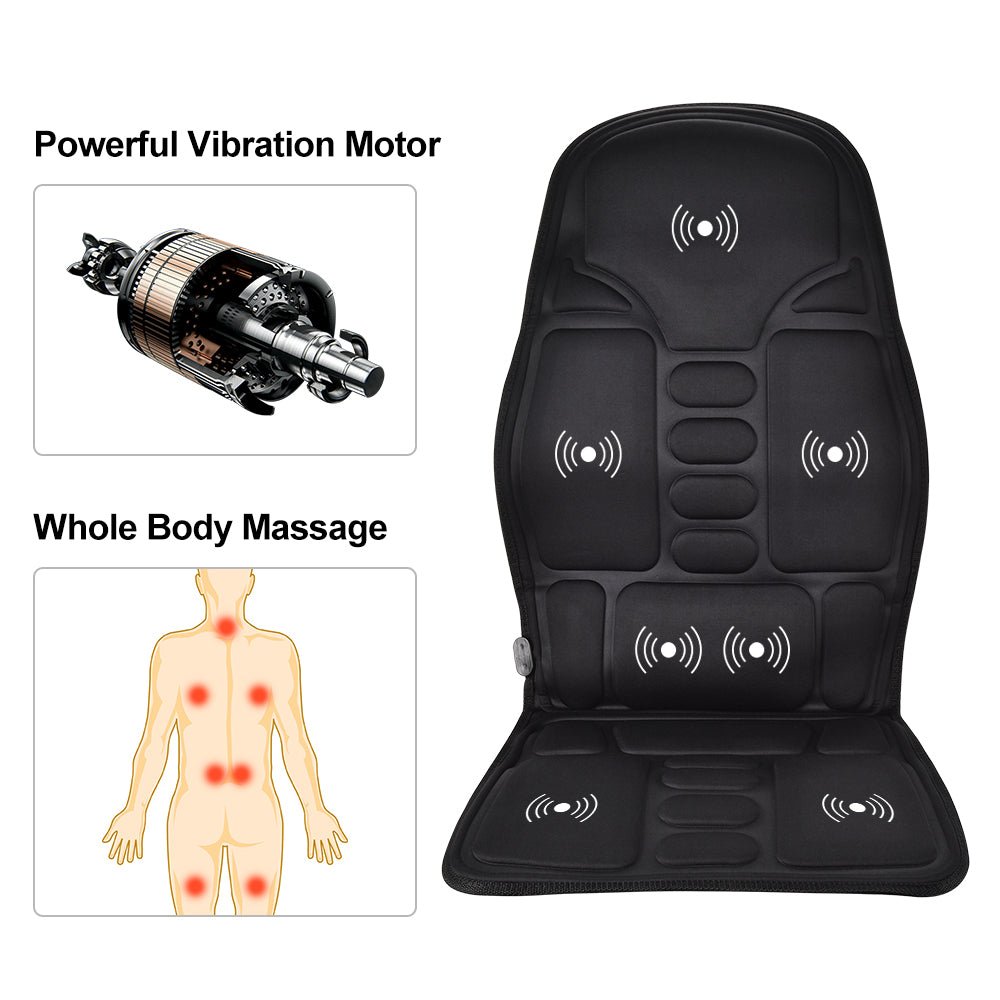 Massage Chair Cushion Vibration Soft Full Body Back Neck Massage Pad Portable Mat Home Office Car Use Relaxation - SHOPPING YARD