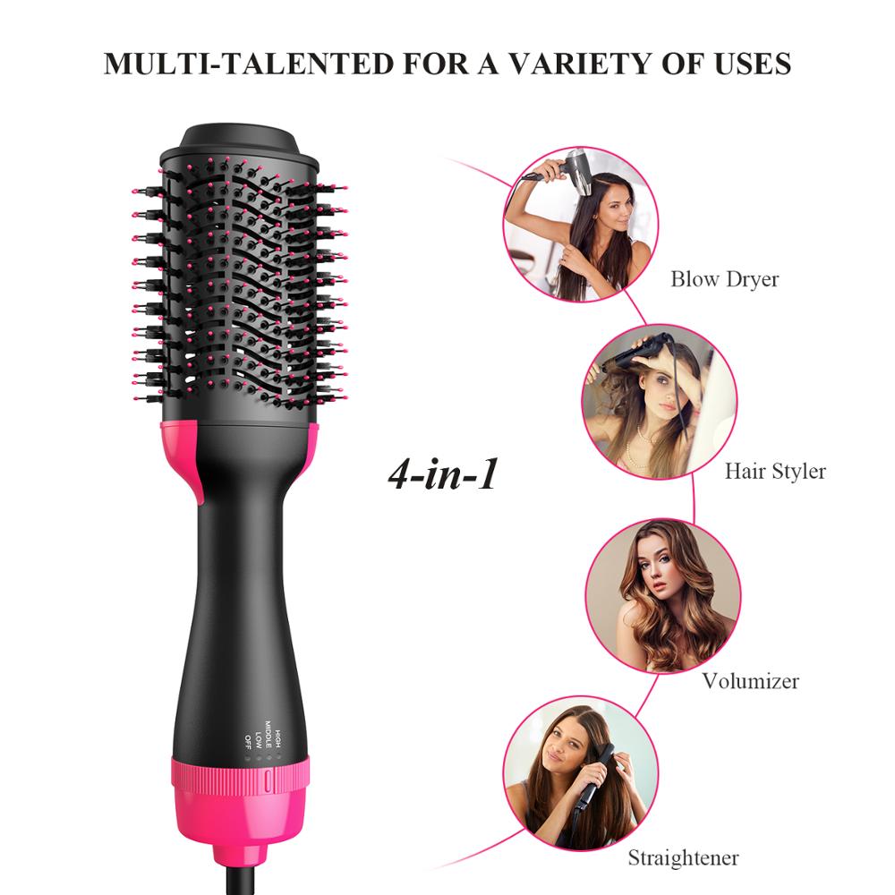 3-in-1 One Step Hot Air Brush Hair Dryer, Styler & Volumizer - SHOPPING YARD