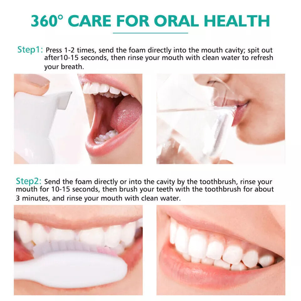 Teeth Whitening Toothpaste Foam Baking Soda Toothpaste Mousse Stains Removal - SHOPPING YARD