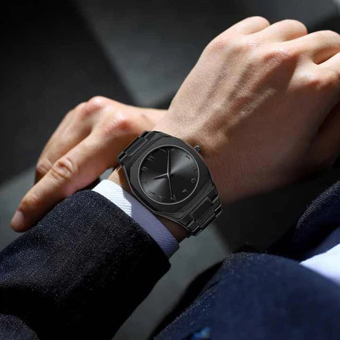 Stainless Steel Arabic Aura Watch