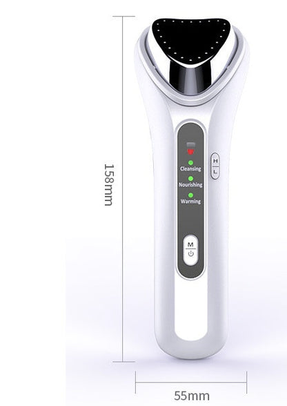 Cold Heat Ultrasonic Multifunctional Portable High Frequency Vibration Ion Beauty Device Anti-Wrinkle Whiten Ionic Face Massager - SHOPPING YARD