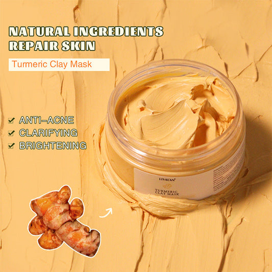 Turmeric Clay Mask Reduce Blackheads Clean Pores Soothe Acne Prone Skin Brightening Deep Cleaning Minimize Pores Skin Care 120g - SHOPPING YARD