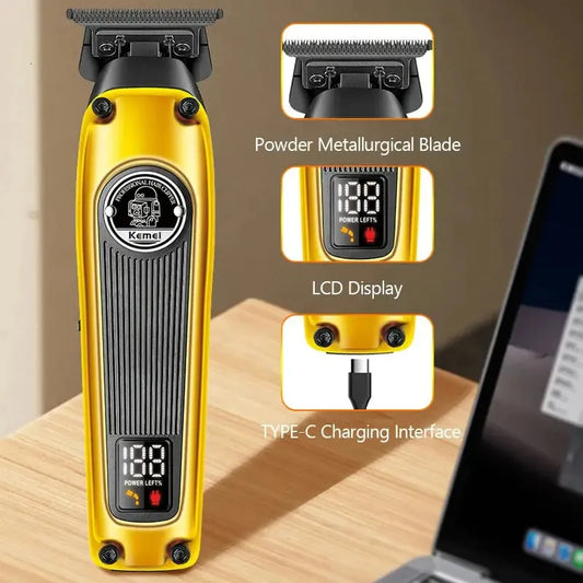 Cordless Electric Hair Clipper Professional USB Rechargeable Hair Clipper - SHOPPING YARD