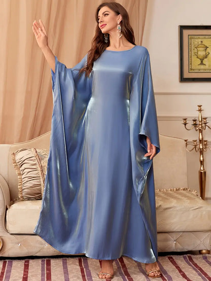 Women's Batwing Sleeve Tie-Back Kaftan Dress