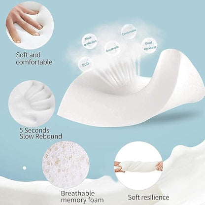Neck Pillow Slow Rebound Memory Cotton Pillow Cervical Partition Memory Pillow for Anti-snoring - SHOPPING YARD